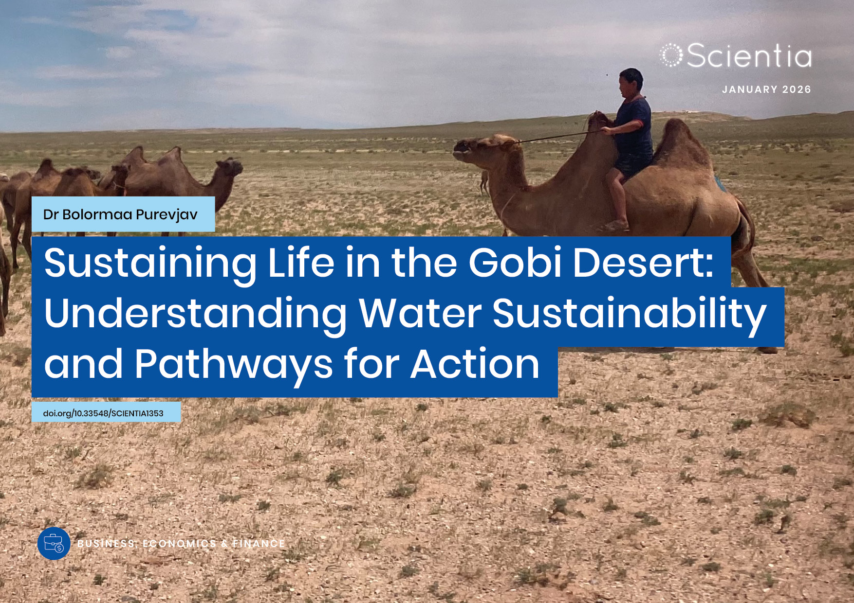 Dr Bolormaa Purevjav | Sustaining Life in the Gobi Desert: Understanding Water Sustainability and Pathways for Action