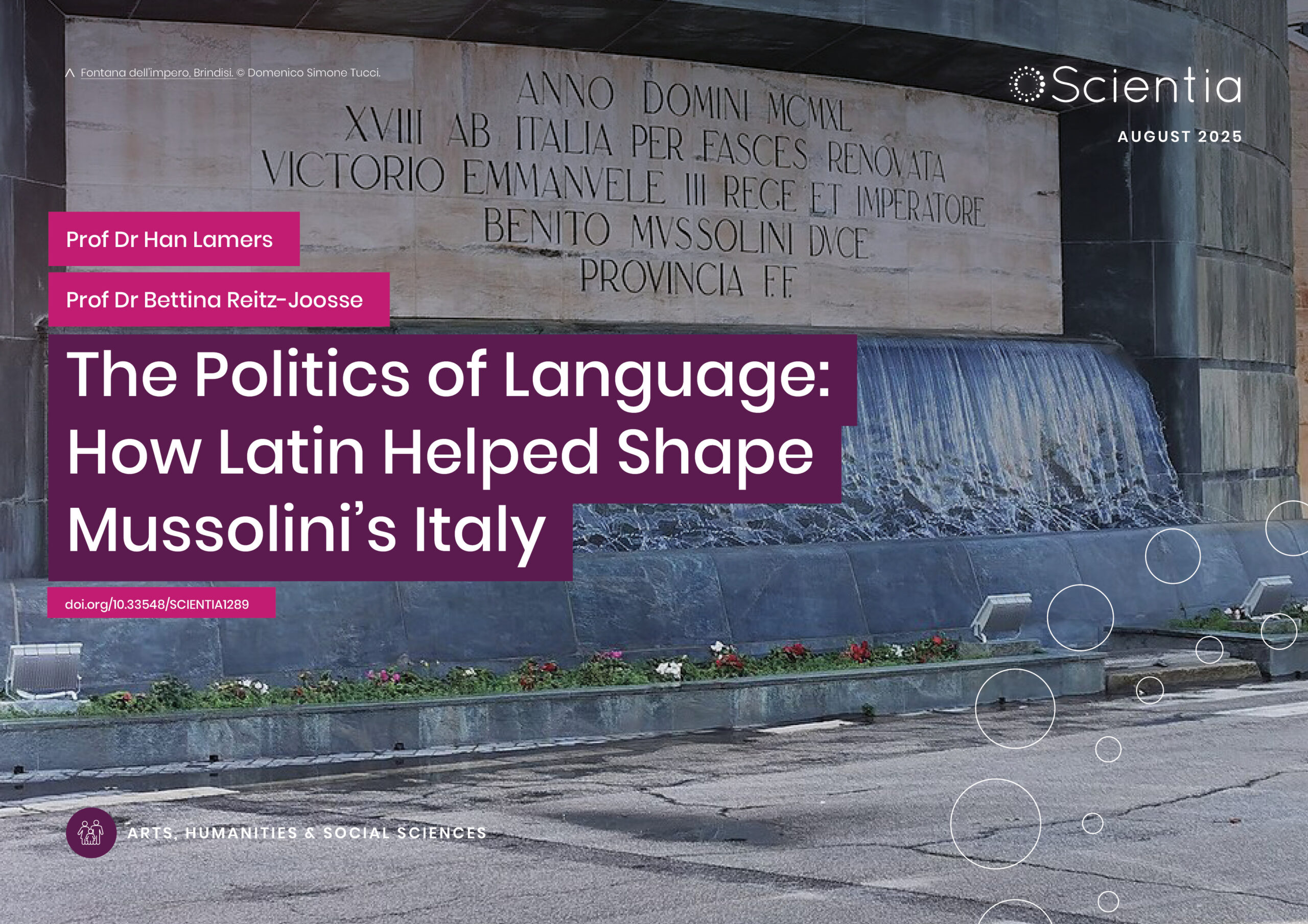 Prof Han Lamers – Prof Dr Bettina Reitz-Joosse | The Politics of Language: How Latin Helped Shape Mussolini’s Italy