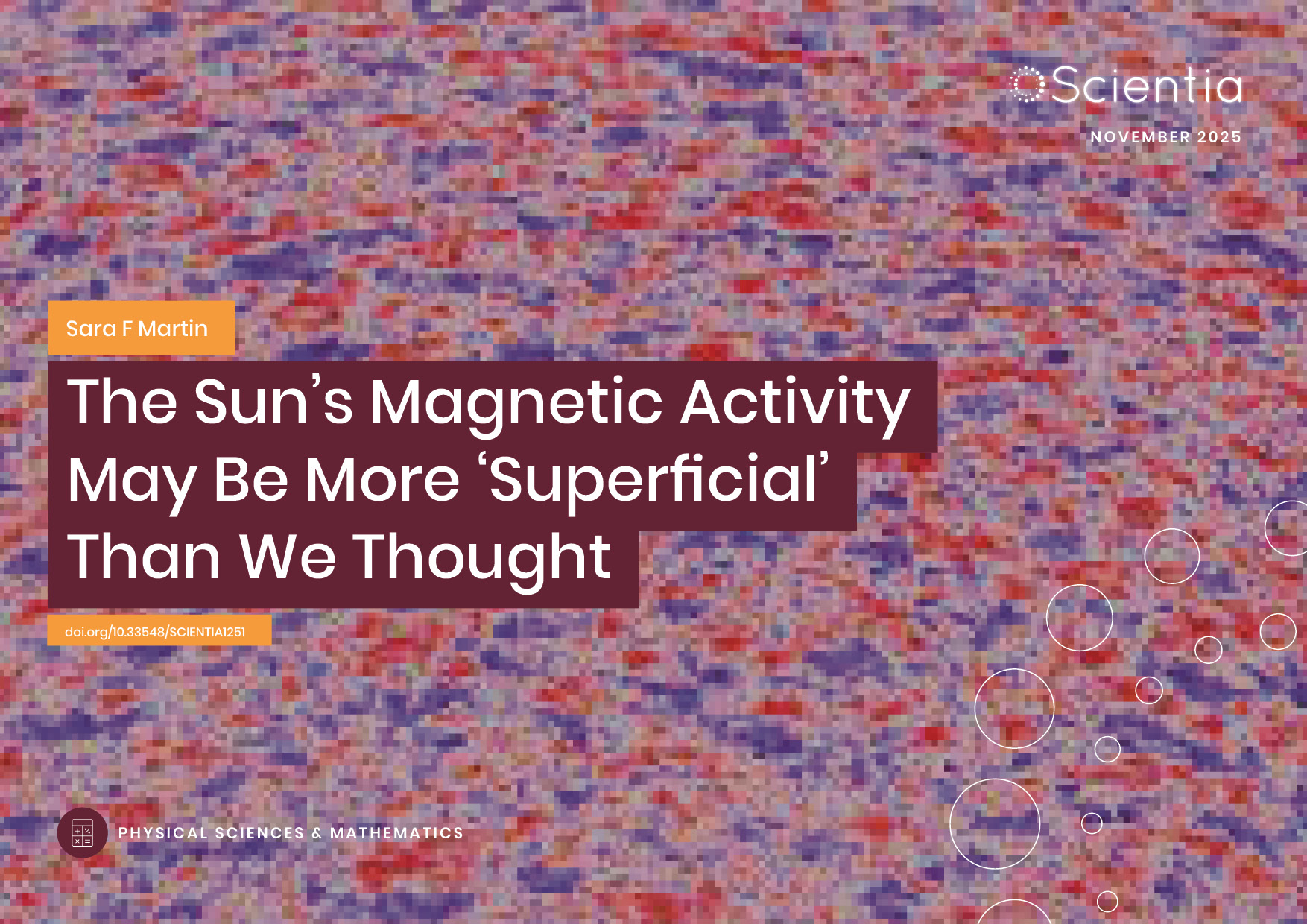 Sara F Martin | The Sun’s Magnetic Activity May Be More ‘Superficial’ Than We Thought